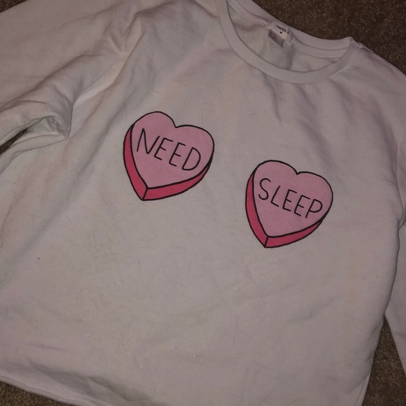Forever 21 Tops - 😴 Need Sleep Crop Sweatshirt